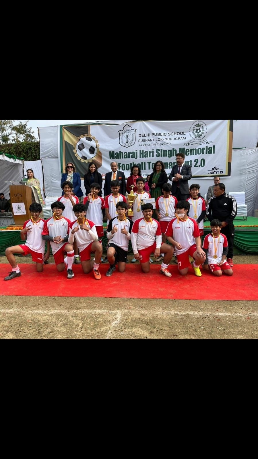 Inter School Maharaj Hari Singh Memorial Football Tournament organized by DPS Sushant Lok Tournament - 27th to 30th January’2023